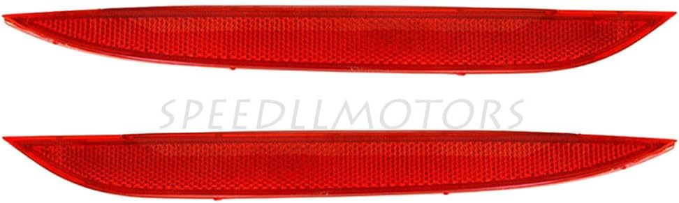 ya 5 8.10 Set of 2 Rear Right & Left Bumper Reflectors Red for 2014-16 for Kia Forte 1.8L 2.0L