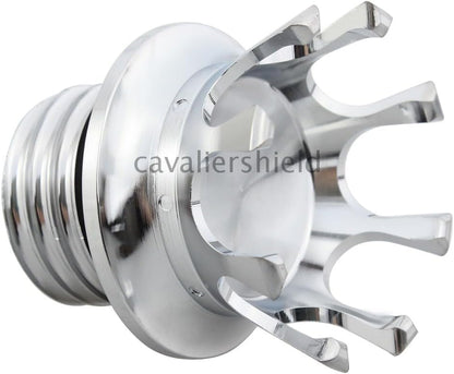 ya 13 9.15 baidi Chrome King Crown Cap Fuel Tank Cover Right-hand Thread for Harley Road King