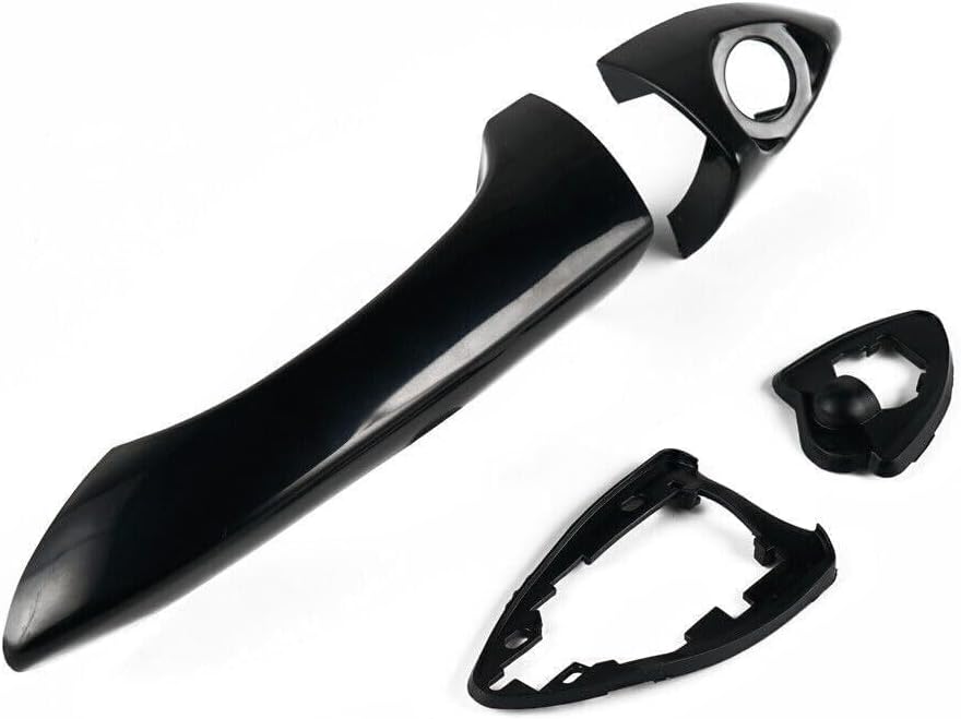 ya 2 8.15 Front and Rear Left and Right Exterior Door Handles Gloss Black for BMW X5 2000-2006