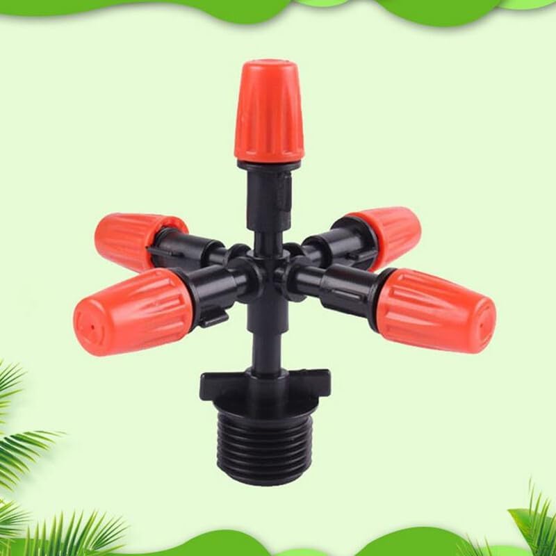 ya 26 10.21 baidi 5-Head Atomization Nozzle 1/2 Mounting Plastic Ganden Water Spray Adopter