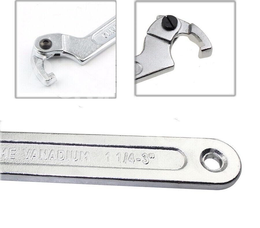 ya 6 8.24 baidi Adjustable Hook Wrench 19-51 mm C Round Spanner Tool Slotted Retaining Accessory