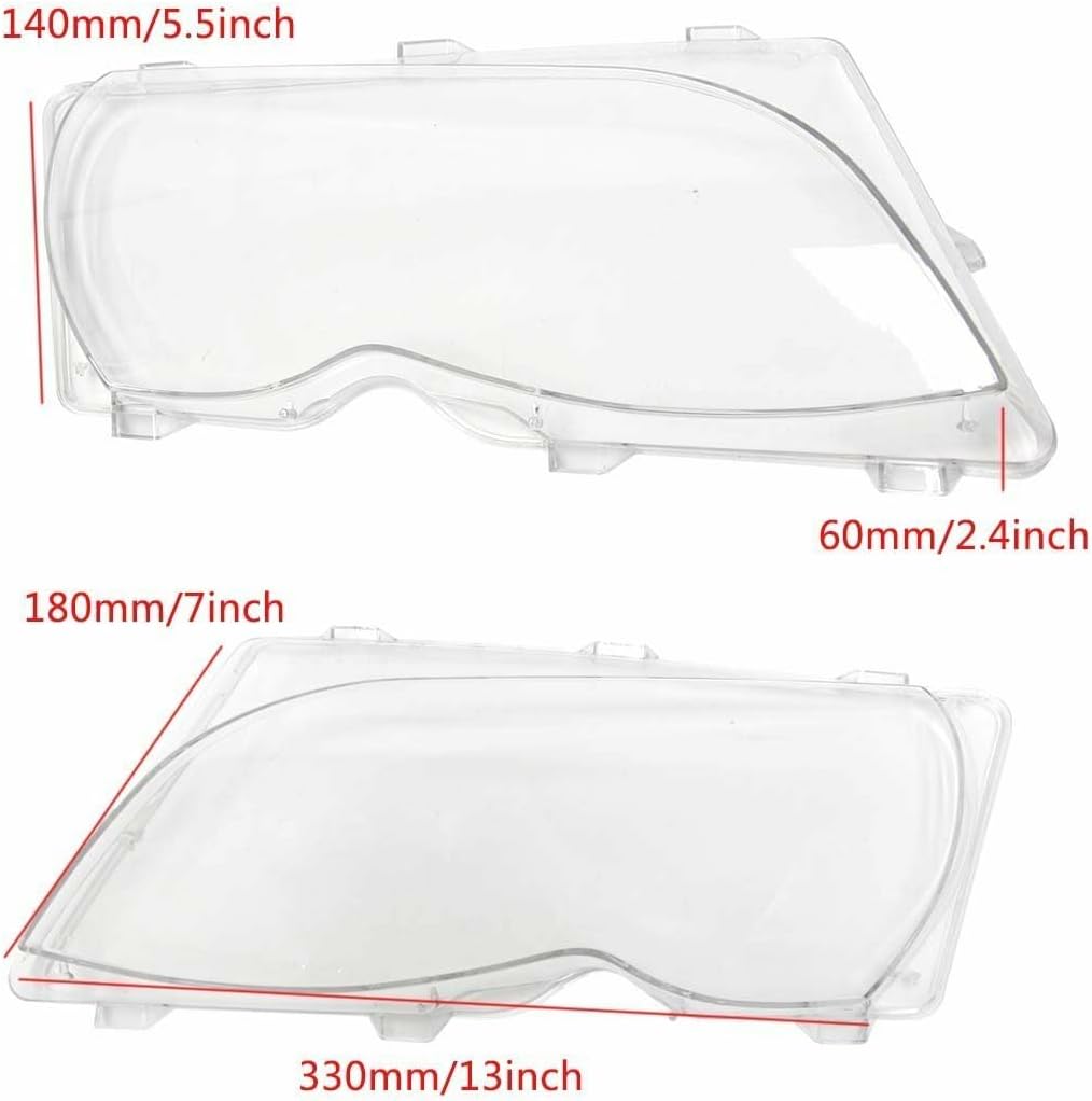 ya 4 8.14 For 2002-2005 for BMW E46 3 series 4DR Headlight Lens Headlamp Cover Replace Lenses