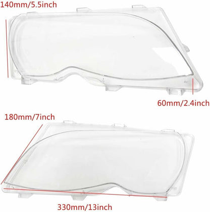 ya 4 8.14 For 2002-2005 for BMW E46 3 series 4DR Headlight Lens Headlamp Cover Replace Lenses