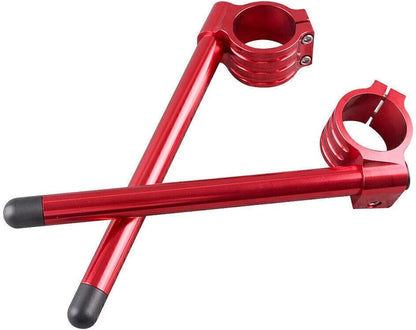 ya 4 8.14 2x 50mm Clip On Handle Bar Handlebars Fit for Suzuki GSXR 1000 600 750 TL1000R Red