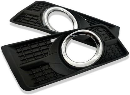 ya 2 8.15 A pair of front fog lamp protective covers with chrome border decoration suitable for 2010-2016 for Cadillac SRX