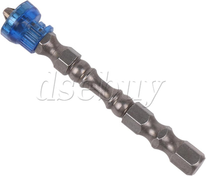 ya 26 10.21 baidi Magnetic Collar Design Chrome Steel Screwdriver Bit 1/4 Inch Hex Shank Blue