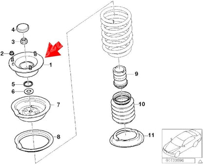 ya 8 8.24 baidi for BMW E46 E60 E90 E83 E88 128i 328i 535i X3 Front Strut Mount Set 31336760943