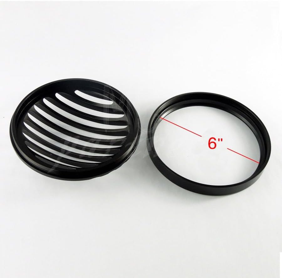 ya 6 8.14 5 3/4 Black CNC Aluminum Headlight Grill Cover for Harley Sportster 883 1200