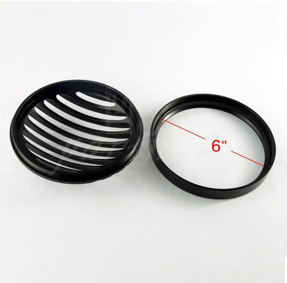 ya 6 8.14 5 3/4 Black CNC Aluminum Headlight Grill Cover for Harley Sportster 883 1200
