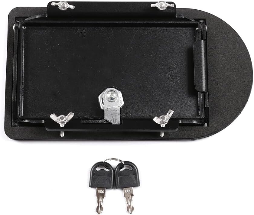 ya 5 8.10 Black Alloy Fuel Cap Safety Lock Cover for for Land Rover for Defender 2004-2019