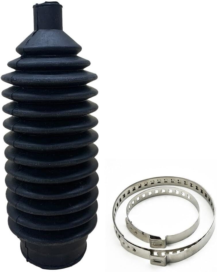 ya 6 8.14 1 Set of Black Silicone Power Steering Gear and Small Gear Corrugated Tube Boot clamp kit