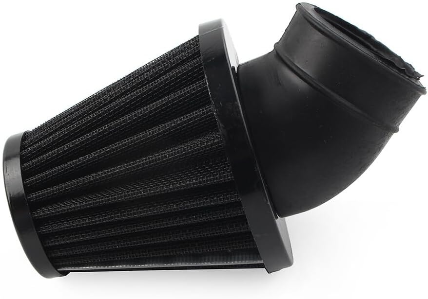 ya 5 8.10 42mm Motorcycle Air Intake Filter Cleaner Rubber Bend Inlet Stainless Steel Mesh