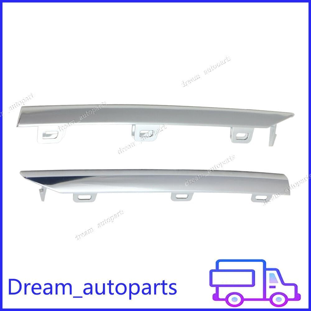 ya 9 10.24 2 Front LH&RH Bumper Fog Lamp Grille Molding Chrome Fits 2013-2014 for Cadillac ATS