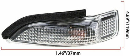 ya 4 8.14 Suitable for Toyota Venza for Corolla Smoked White/Amber Side Mirror Sequential Signal Lights 