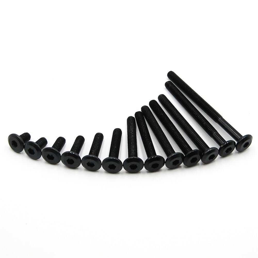 ya 16 10.20 baidi M3 M4 M5 M6 M8 Black Steel Furniture Connector Bolts Hex Flat Head Allen Screws