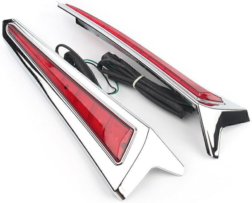 ya 4 8.8.2 For Victory 2010 Motorcycle Saber Tooth LED Saddlebag Red Brake Lights Accents