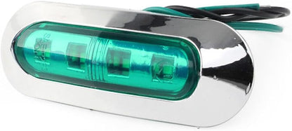 ya 4 8.8 5 Pack 4 Green LED Side Clearance Markers Light Duty Car Truck Trailer Pickup 12V 24V 
