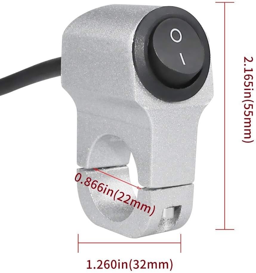 ya 4 8.14 12 V Motorcycle Switch Handlebar 22 mm Motorcycle Switch ON-OFF Button Switch