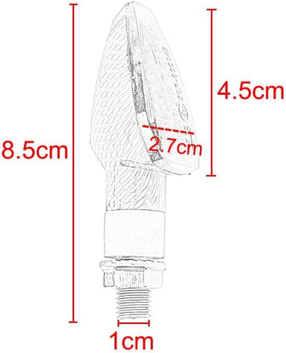 ya 4 8.10 4Stck LED Motorrad Blinker for Miniblinker Licht Universal Roller 12V Mit E-Gepr¨¹Ft