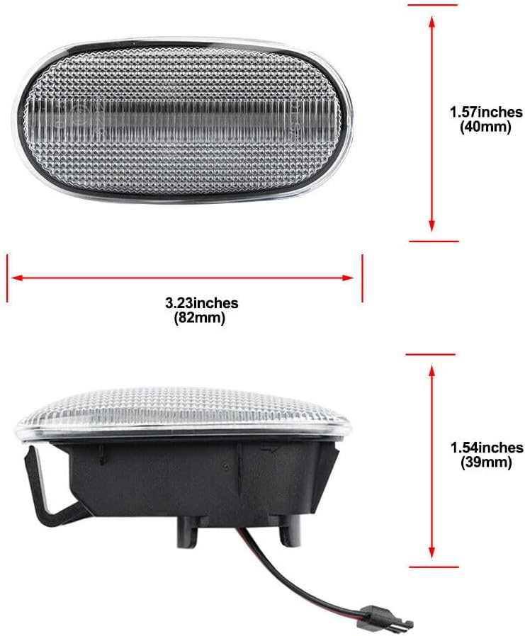 ya 4 8.10 Transparent LED Side Marker Turn Signal Light for Mitsubishi Triton L200 for Pajero Sport
