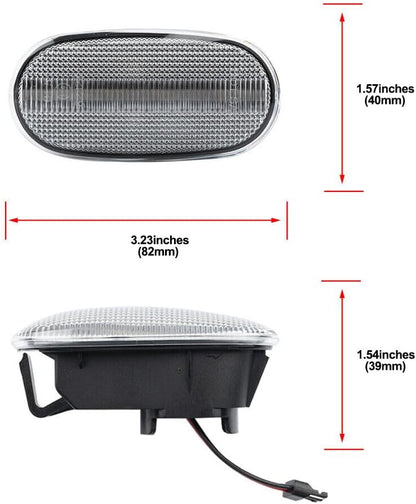 ya 4 8.10 Transparent LED Side Marker Turn Signal Light for Mitsubishi Triton L200 for Pajero Sport