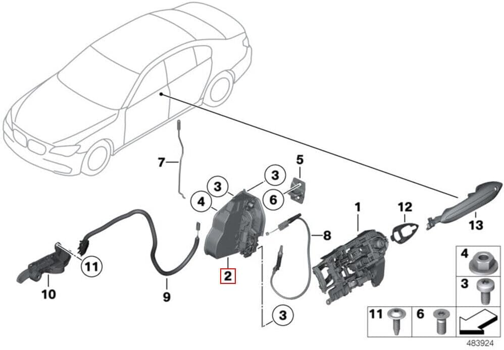 ya 11 9.14 baidiNew Door Lock Latch Actuator Front Left Driver Side 51217202143 for BMW E90 E60