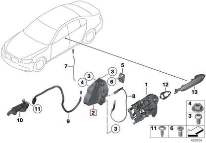 ya 11 9.14 baidiNew Door Lock Latch Actuator Front Left Driver Side 51217202143 for BMW E90 E60