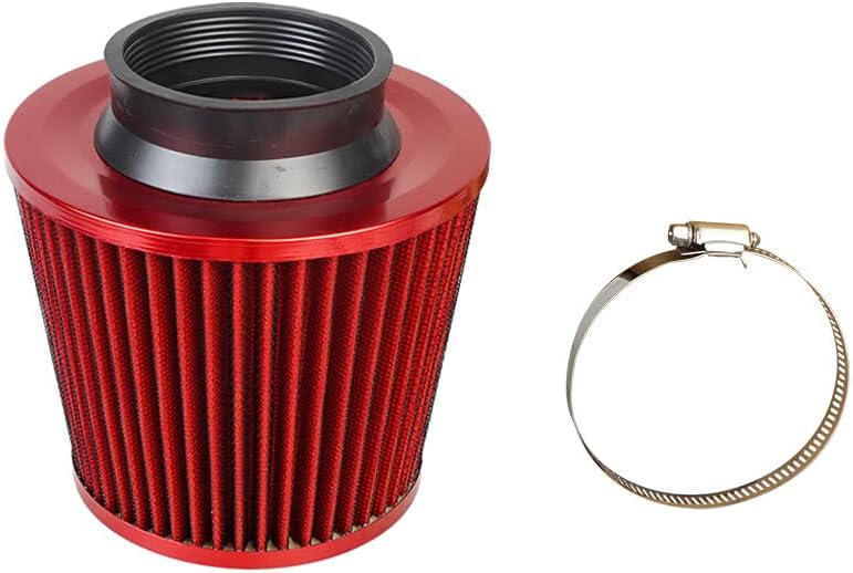 ya 12 10.8 baidi 1Pc 3 76mm Inlet Cold Air Intake Cone Replacement Quality Dry Air Filter Red