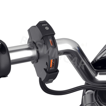 ya 6 8.24 baidi Motorcycle QC 3.0 USB Type-C for Charger Adapter Handlebar Mounting Phone Waterproof