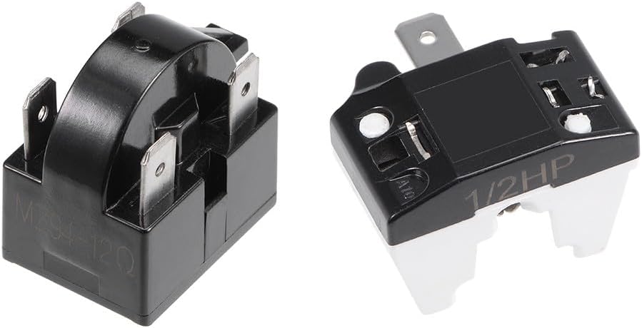 ya 26 10.21 baidi Refrigerator Start Relay 12 Ohm 4 Pin + Overload Protector 1/2HP 375W
