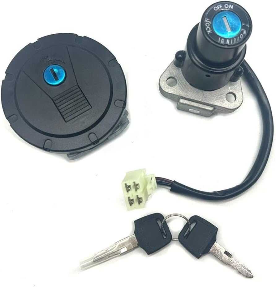 ya 4 8.24 baidi Ignition Switch Fuel Gas Cap Lock Key Set Fit for Kawasaki KLR650 2008-2018 NepC