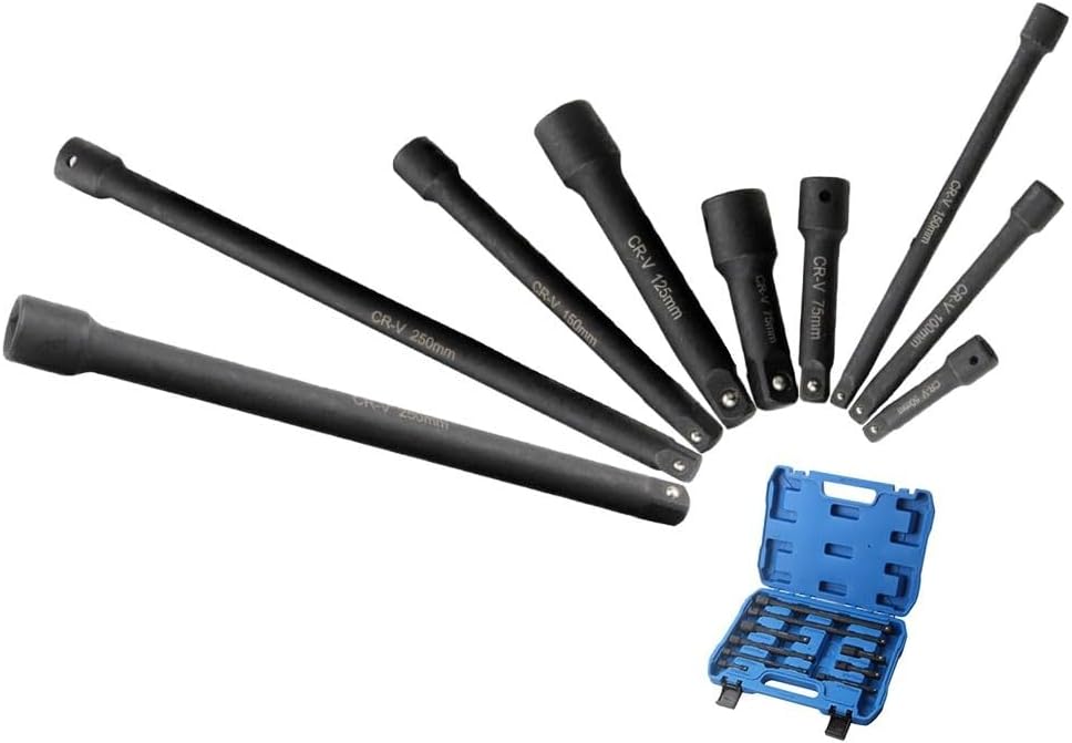 ya 14 9.20 baidi 9PCS Driver Extension Bar Set 1/4 3/8 1/2 Socket Extension with Stora Box-1
