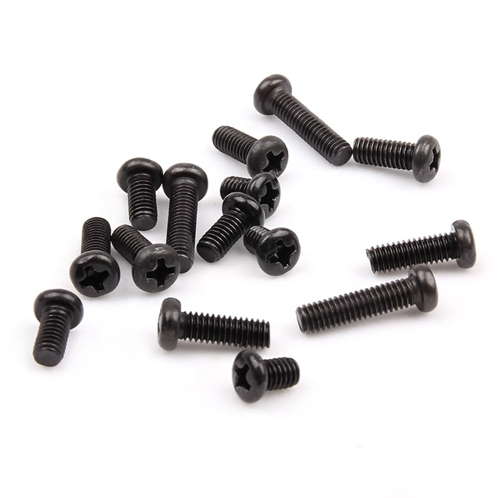 ya 16 10.20 baidi M1 M1.2 M1.4 M1.6 M1.7 M2 Black Phillips Cross Pan Head Small Micro Bolts Screws