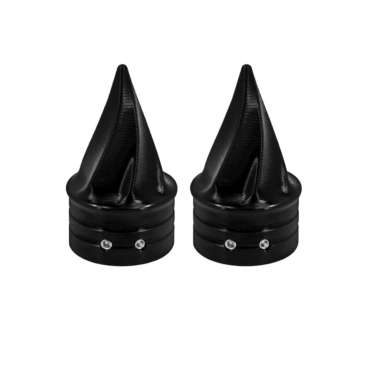 ya 28 10.13 zhengce baidi Black Twisted Spike Front Axle Nut Covers for Harley Touring Electra GLI