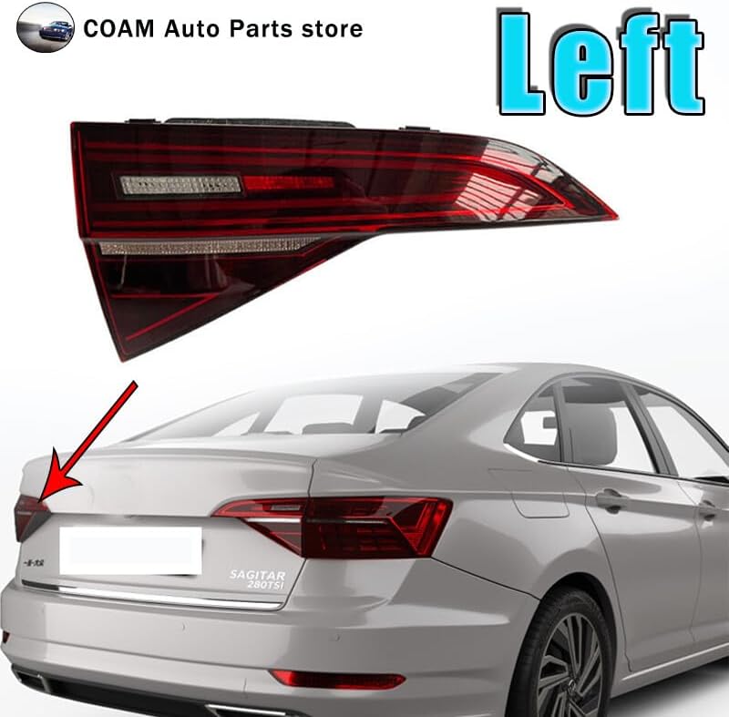 ya 4 8.14 Rear bumper inner tail light brake light for VW for JETTA/SAGITAR 2019-2021 left side 