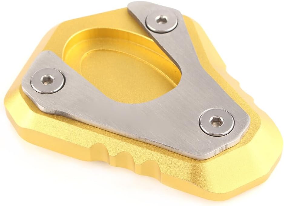 ya 2 8.15 Motorcycle Kickstand Side Stand Pad Extension for Kawasaki ZX-10R 2011-2023 GOLD