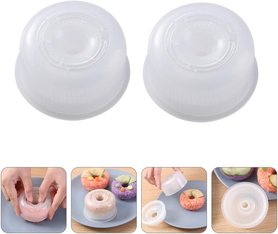 ya 14 9.20 baidi 2Pcs Doughnut Mold Rice Ball Mold Bento Accessories Kitchen Tool Rice Ball Mold-1