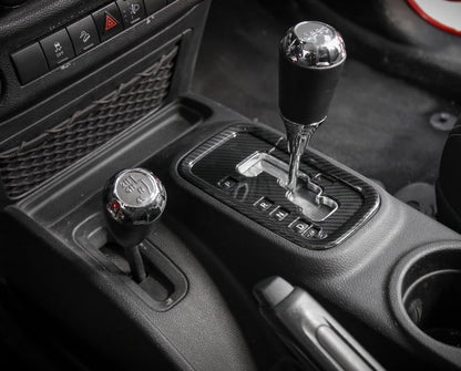 ya 10 9.16 baidi Gear Shift Panel Cover Trim for Jeep JK for Wrangler 2012-2017 Carbon Fiber Look