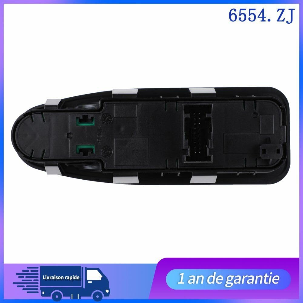 ya 13 9.15 baidi Commande Bouton Leve Vitre cote Conducteur Pour Jumpy Scudo Expert - 6554.Z