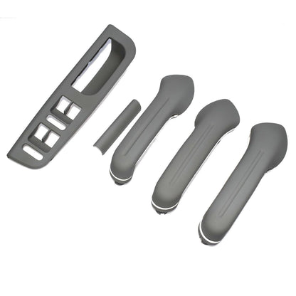 ya 4 8.8 Suitable for VW Golf MK4 Gray Interior Door Grab Handle Cover Switch Frame Decoration 5 Pieces
