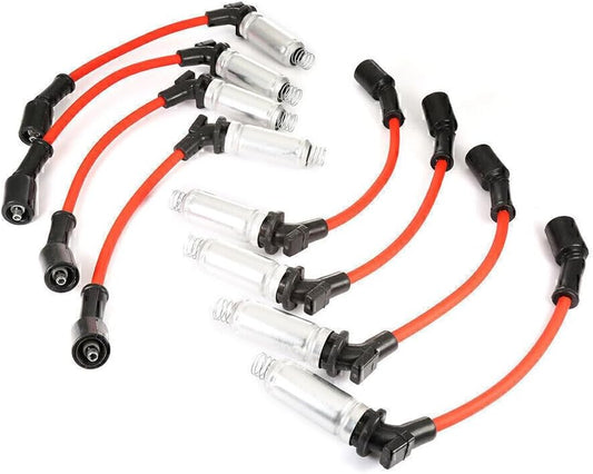 ya 4 8.10 8PCS Ignition Spark Plug Wires for Chevy for GMC 1999-2006 LS1 VORTEC 4.8L 5.3L 6.0L