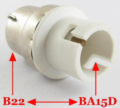 ya 26 10.21 baidi 1pc B22 Male to BA15D Female Socket Base LED Halogen CFL Light Bulb Lamp Adapter