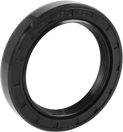 ya 4 8.8.2 45mm x 62mm x 10mm Black Rubber Cover Double Lip TC Oil Shaft Seal
