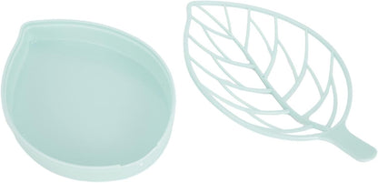 ya 14 9.20 baidi Leaf Design Soap Holder with Double Drain Holes Non Slip Shower Tray 3 Colors-1