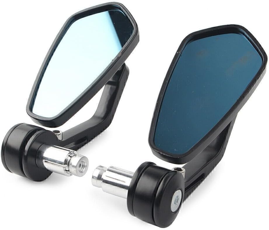 ya 6 8.14 2x 7/8 22mm Motorcycle Rear view Black Handle Bar End Side Rearview Mirrors