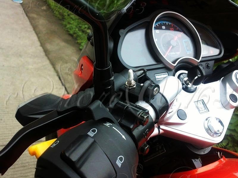 ya 2 8.15 2x Dia 22mm Double Flash Turn Signal Lamp Warning Switch For Motor Motorcycle-C