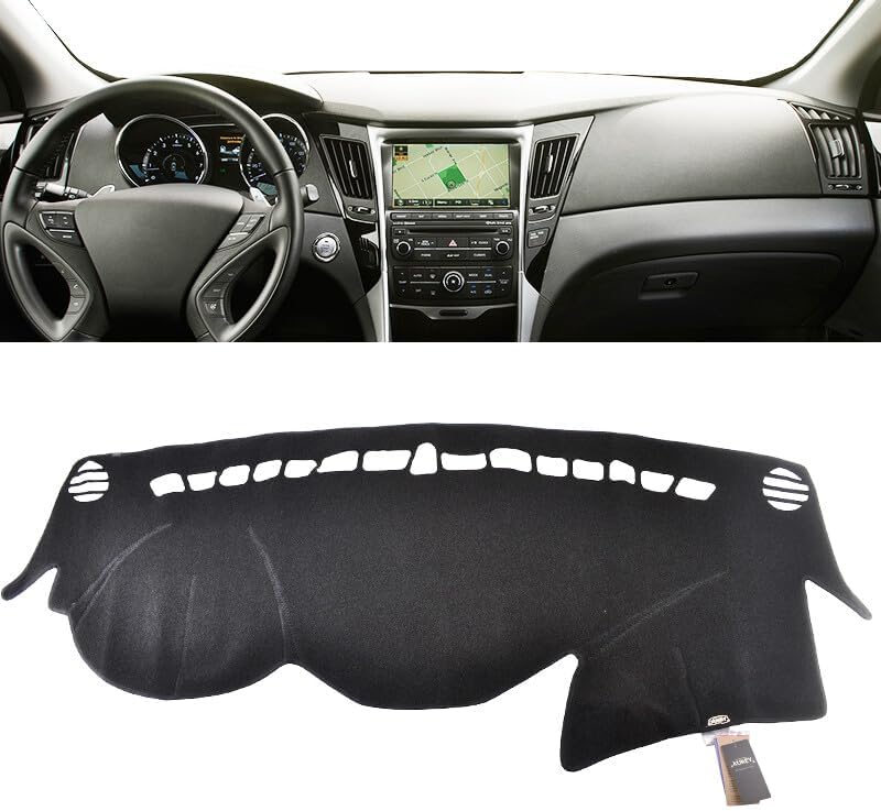 ya 10 9.16 baidi for 2011-2014 for Hyundai Sonata Dash Cover Mat Dashboard Pad Black Carpet USA Fast