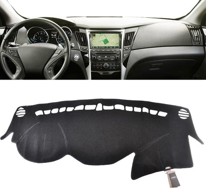 ya 10 9.16 baidi for 2011-2014 for Hyundai Sonata Dash Cover Mat Dashboard Pad Black Carpet USA Fast