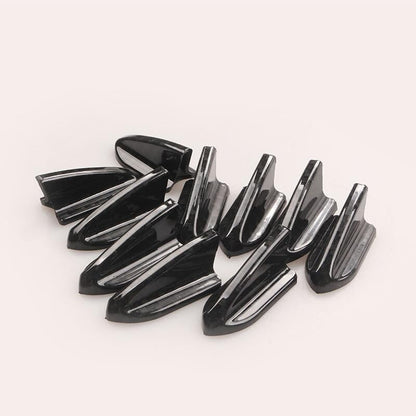 ya 6 8.14 10pcs Shark Fin Diffuser Vortex Generator Universal Car Roof Spoiler Bumper TW