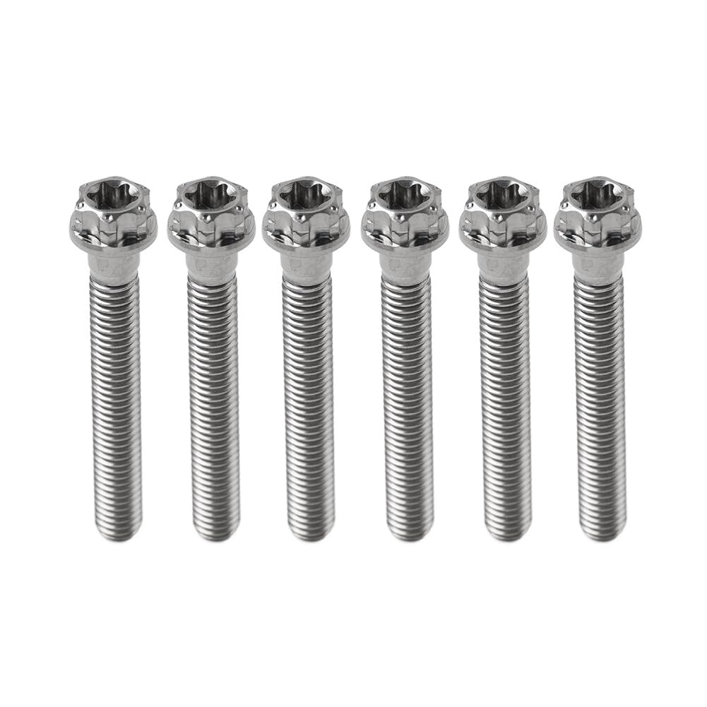 ya 6 8.24 baidi 6pcs Bolts Torx Head Flange Screws M6x45mm for Motorcycle Bike Silver